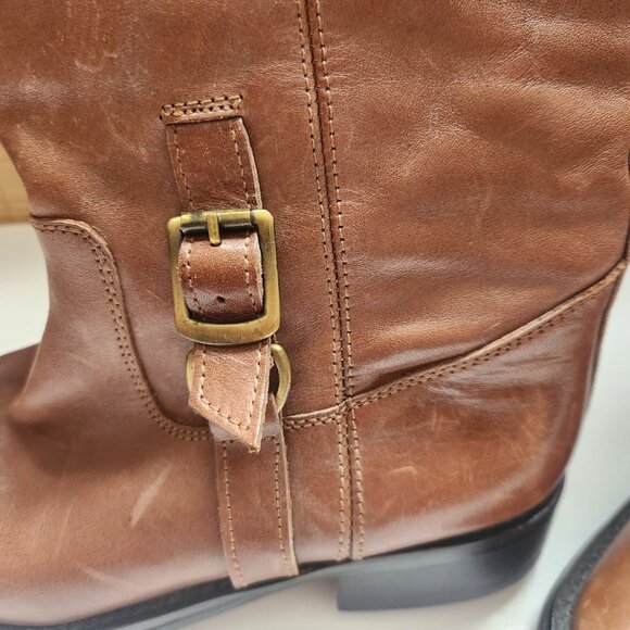 Eddie Bauer Boots by Bronx Riding Style Boots Leather Brown Women's Size 7 US - Picture 4 of 11
